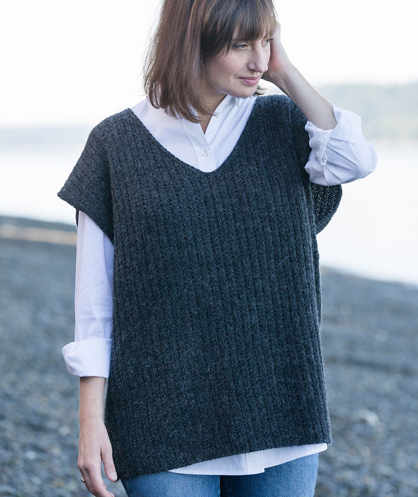 A Churchmouse Yarns and Teas Pattern - Flat Rib Popover (PDF)