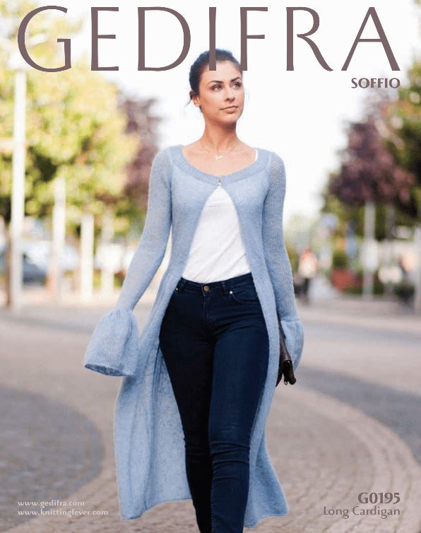 A Gedifra Soffio Pattern - Long Cardigan G0195 (PDF) - FREE WITH PURCHASES