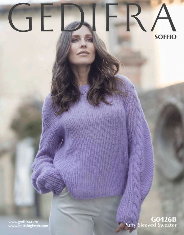 A Gedifra Soffio Pattern - Sweater with Puffy Sleeves G0426 (PDF) - FREE WITH PURCHASES, ONE FREE ITEM PER PURCHASE/PERSON PLEASE.