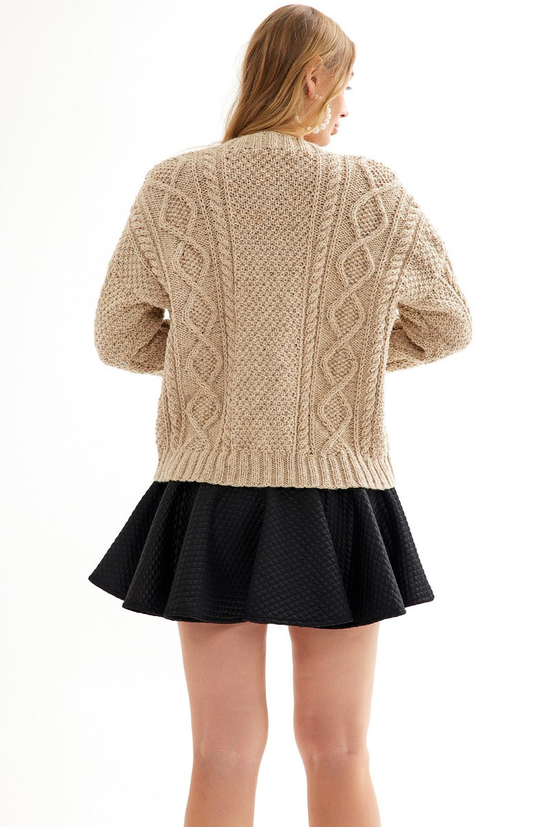 A Jody Long Alba Aran Pattern - Genevieve Sweater (PDF)