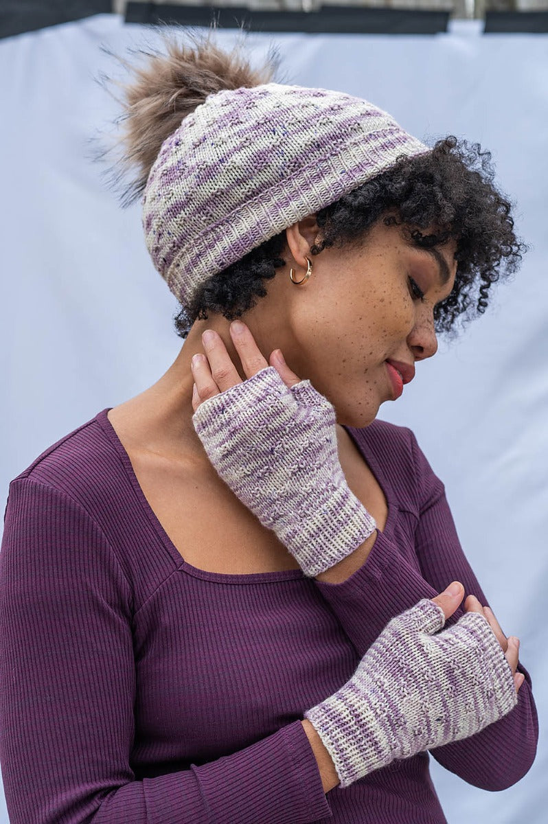 A Berroco Fika Pattern - Germantown Hat & Mitts (PDF)