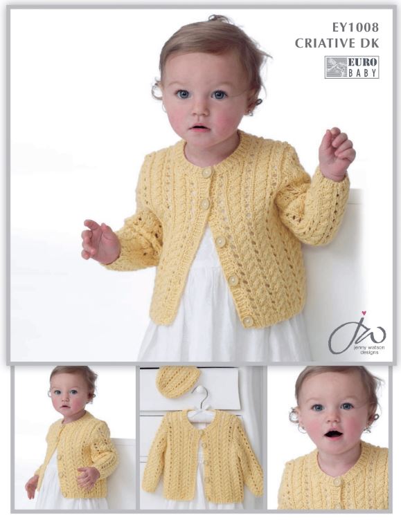 Criative DK Pattern - Girl's Cabled Cardigan & Hat (PDF File)