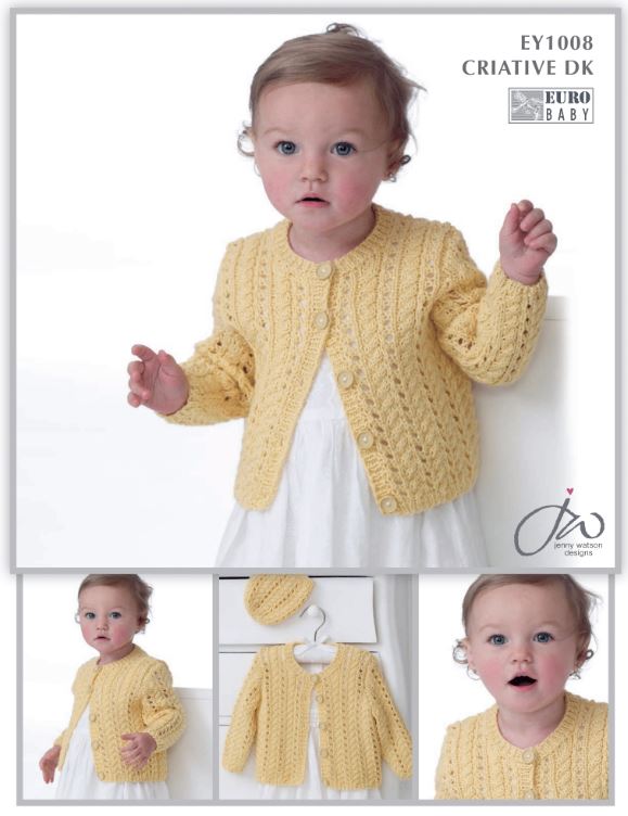 Criative DK Pattern - Girl's Cabled Cardigan & Hat (PDF)