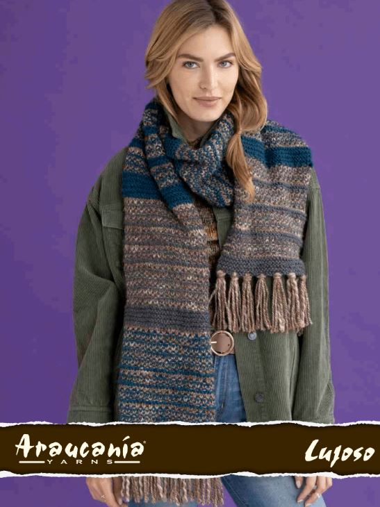 Gloria Scarf - Free with Purchase of 6 or More Skeins of Lujoso (PDF File)