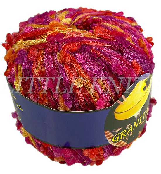 Knitting Fever Granita - Magenta, Gold (Color #910)