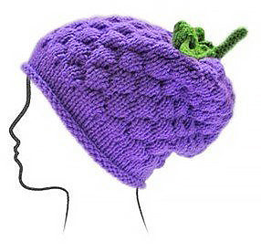 Euro Baby Fruits & Veggies Hat Kits - Grape (Color #02) - with Knitting Pattern