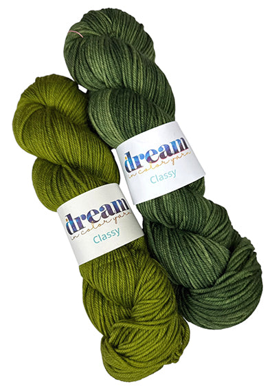 Dream in Color Classy One of a Kind Colors - Green Dream (TWO SKEINS)