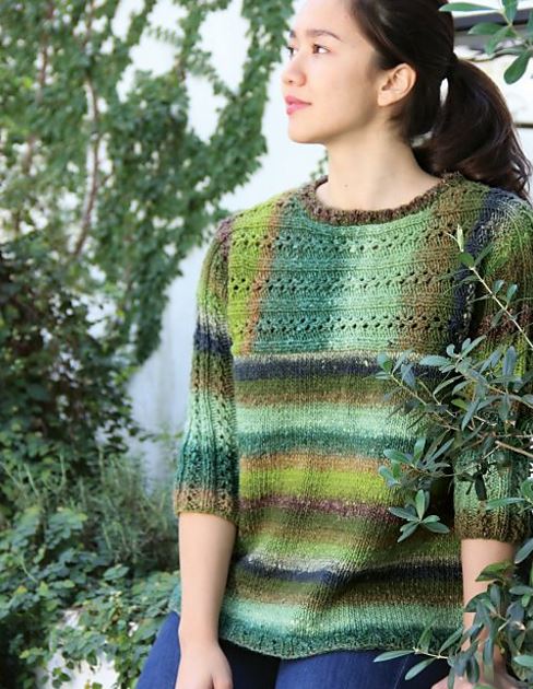 Noro Taiyo Pattern - Half-Sleeved Top #27 (PDF)