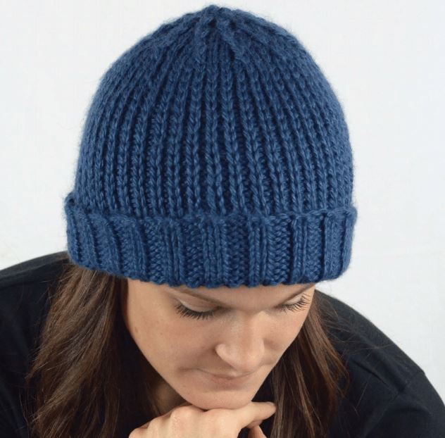 Ribbed Beanie  - A Cozy Alpaca Chunky Pattern - FREE WITH PURCHASES OF 2 SKEINS OF COZY ALPACA CHUNKY - PDF