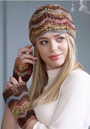 A Louisa Harding Marmo & Mazzo Pattern - Bella Cowl, Scarf, Hat & Mitts - FREE with Purchase