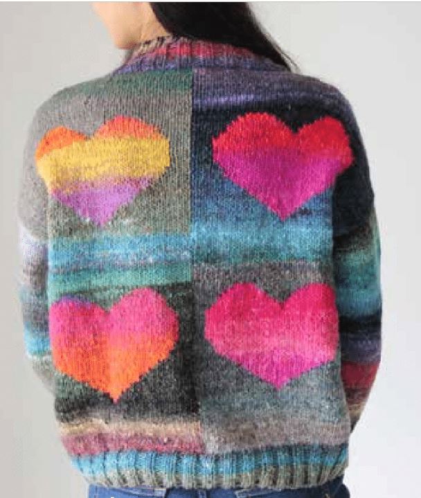 A Noro Kureyon Pattern - Heart Sweater (PDF)