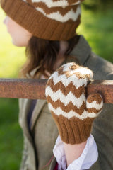 A Juniper Moon Farm Herriot Pattern - Herbie Chevron Hat & Mittens (PDF)