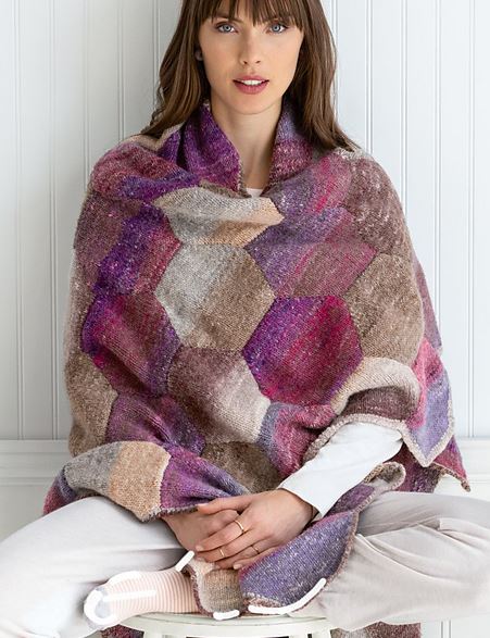 A Noro Miyabi Pattern - Hexad Blanket #09 knitting pattern on sale at Little Knits