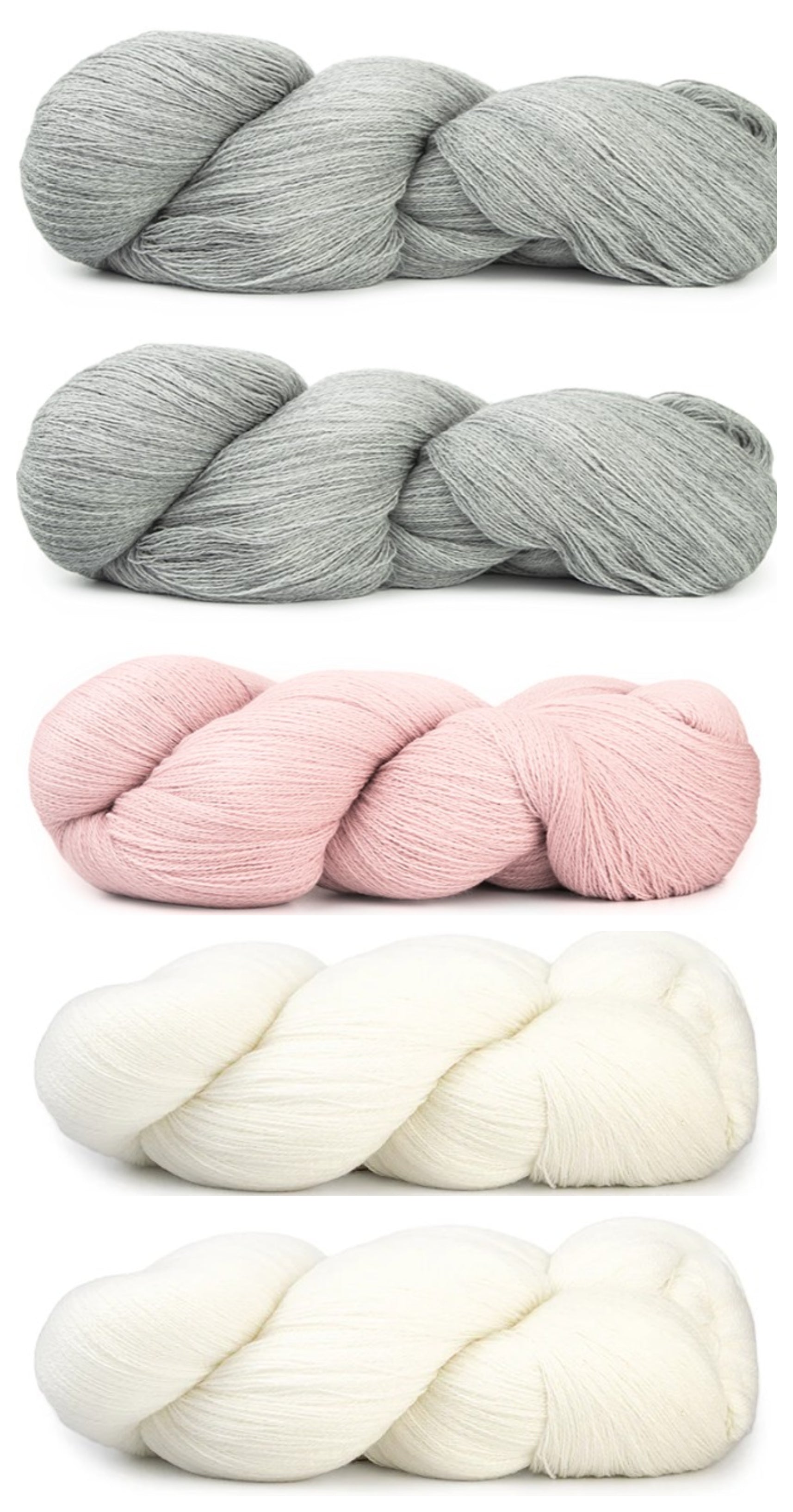 Hikoo Merino Lace Light Mystery Bag - 5 SKEINS - 2/2/1 Color Split