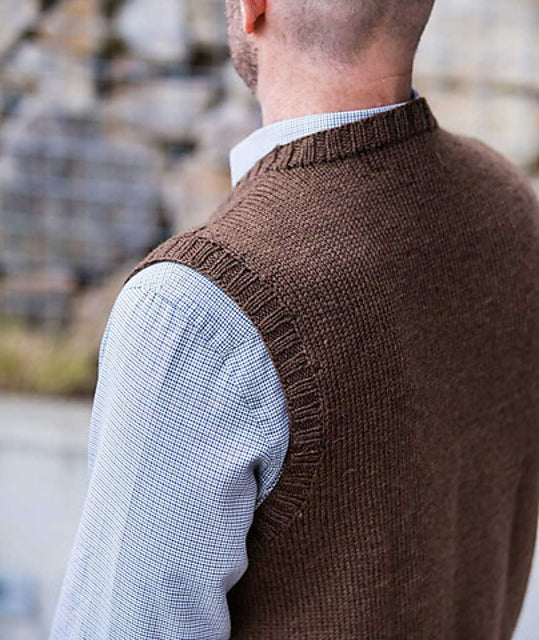 A Churchmouse Yarns and Teas Pattern - His Vest (PDF)