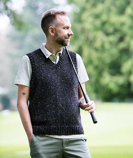 A Churchmouse Yarns and Teas Pattern - His Vest (PDF)