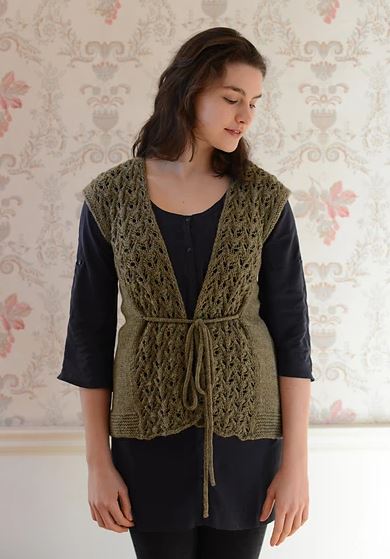 A Berroco Ultra Alpaca Pattern - Hoehne Vest (PDF File) knitting pattern sale Little Knits