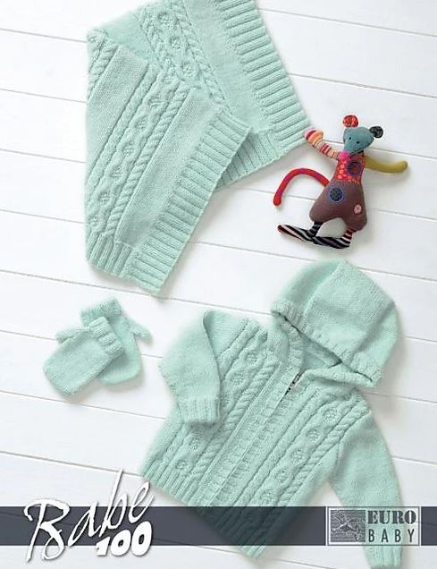 Hooded Jacket, Blanket & Mittens - Free with Purchases of 2 Skein of Babe 100 (PDF File)