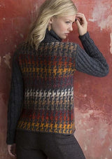 A Noro Taiyo Pattern -Houndsstooth Pullover (PDF) knitting pattern on sale at Little Knits