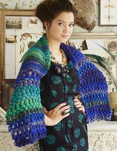 A Noro Silk Garden Pattern - Hyacinth Wrap (PDF)