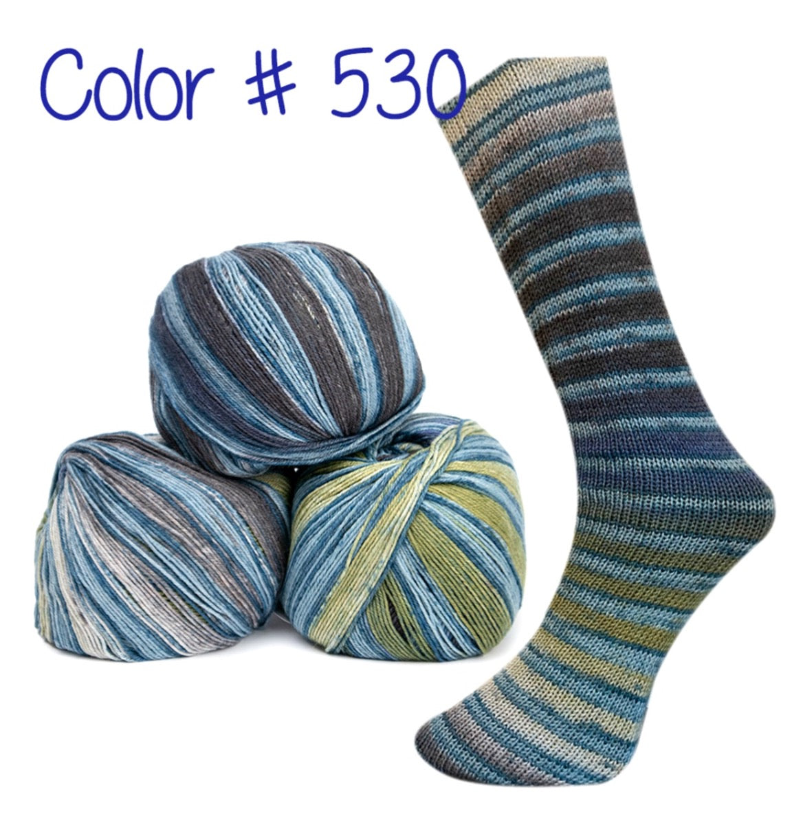 Lungauer Sockenwolle Seide - Beautifully Moody Stripes (Color #530)