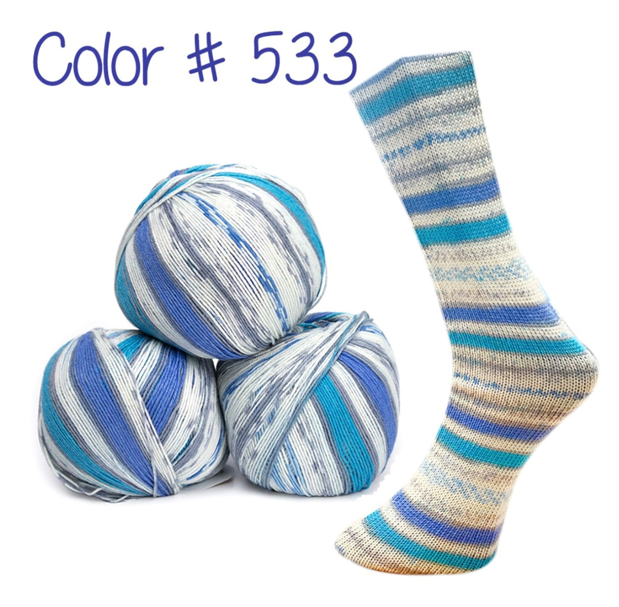 Lungauer Sockenwolle Seide - Seattle Skies (Color #533) - FULL BAG SALE (5 Skeins)