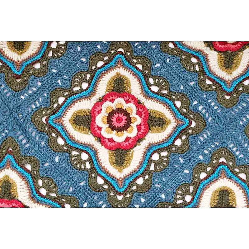 !Indian Roses Crochet Blanket by Janie Crow (Print Copy)