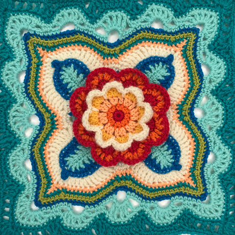 Indian Roses Crochet Blanket by Janie Crow (Print Copy)