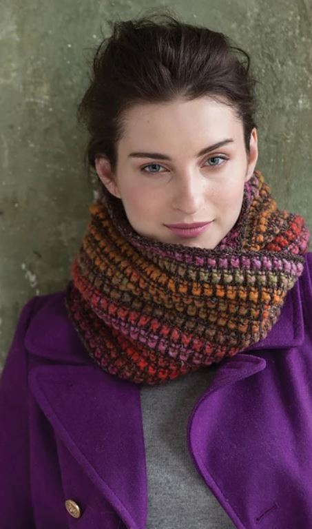 A Kureyon Air & Silk Garden Sock Solo Pattern - Infinity Cowl (PDF)