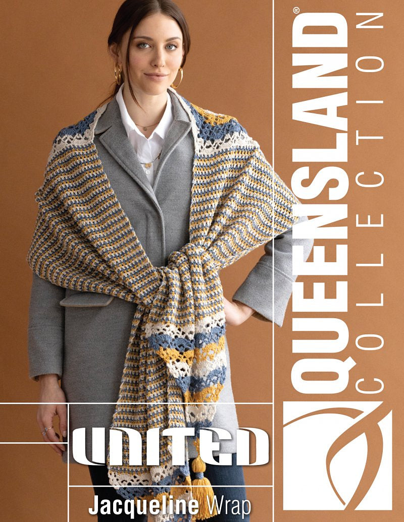 A Queensland United Pattern - Jacqueline Crochet Wrap (PDF)