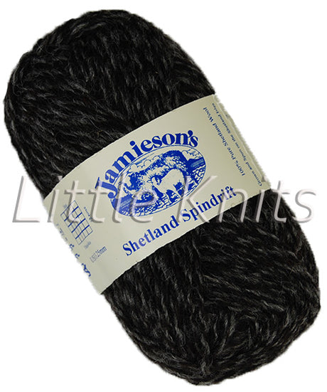 Jamieson's Shetland Spindrift - Black/Shaela (Color #109)