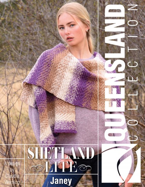 A Queensland Shetland Lite Pattern - Janey Stole - Free with purchases of 6 skeins of Shetland Lite (Print Pattern)