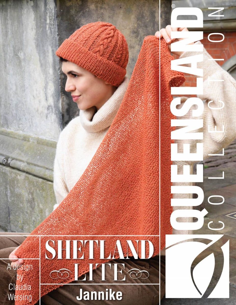 A Queensland Shetland Lite Pattern - Jannike Stole - Free with purchases of 2 skeins of Shetland Lite (Print Pattern)