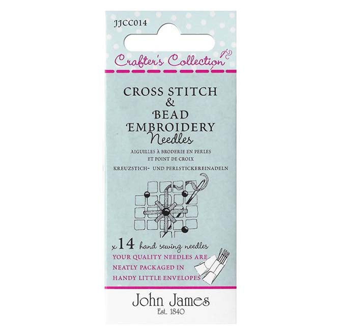 John James Cross Stitch & Bead Embroidery Needles - 14 Needle set