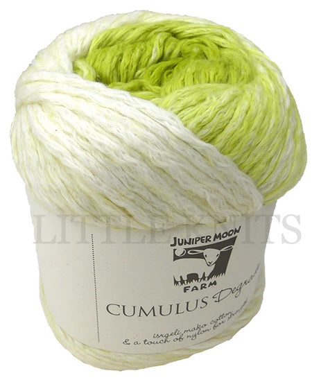 Juniper Moon Farm Cumulus Degrade Key Lime Pie Color 409
Juniper Moon Farm Cumulus Degrade on Sale at Little Knits