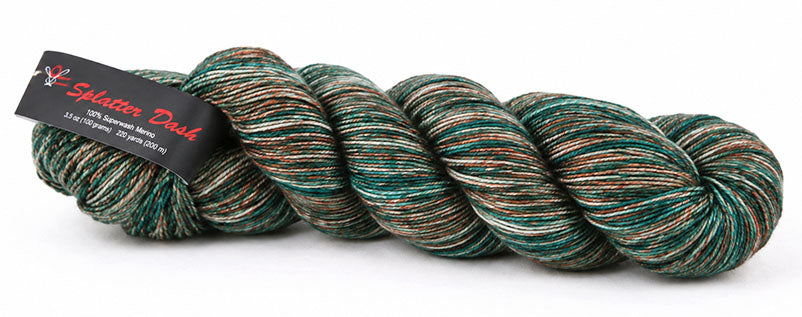 Jojoland Splatter Dash - Green Granite (Color #SD067) - TEN SKEINS