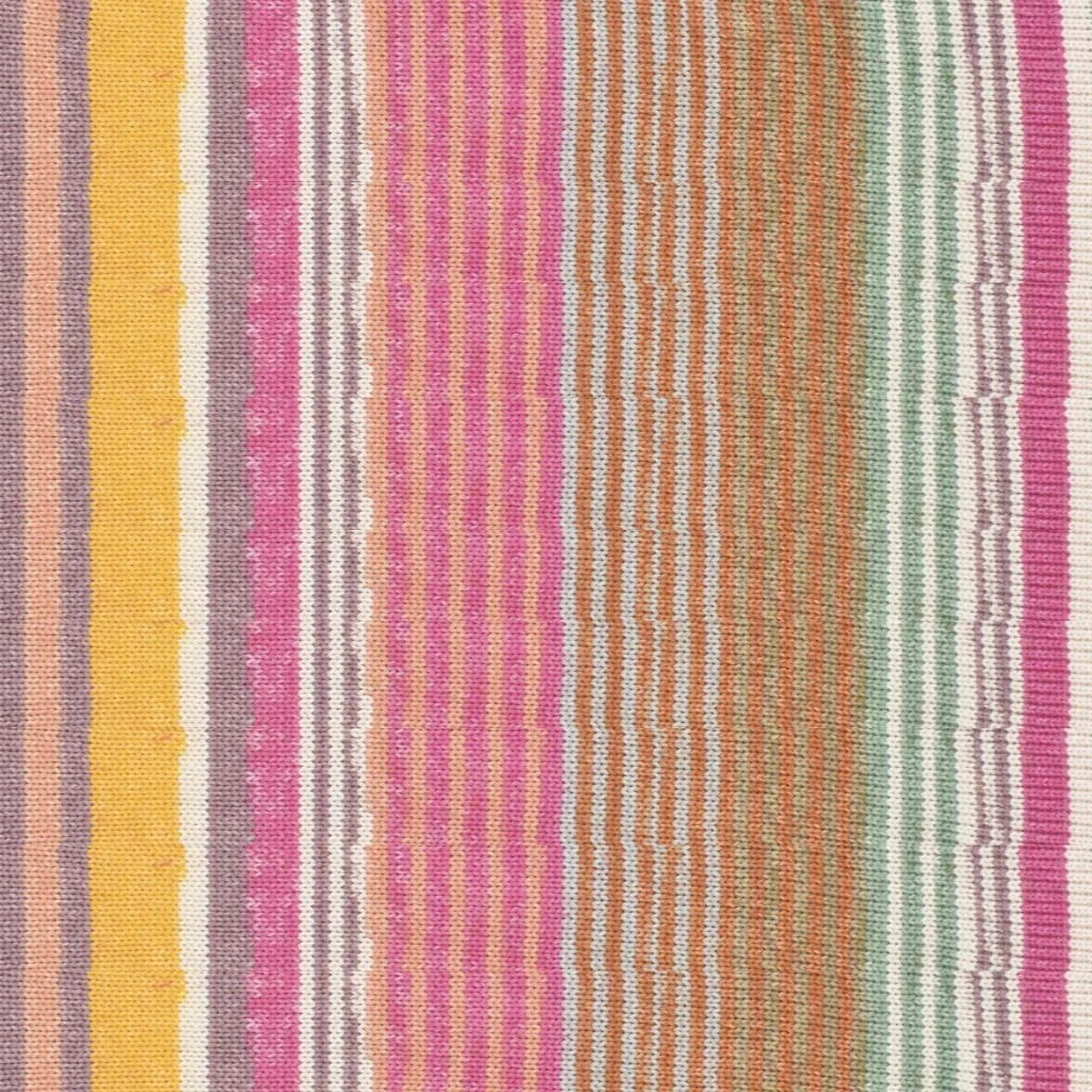 Juniper Moon Farm Cumulus Stripes - Flamingo Circus (Color #511)