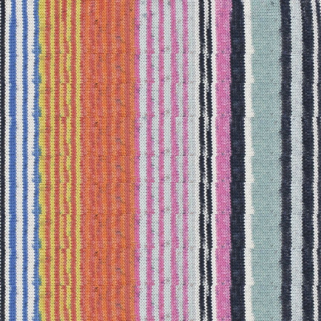Juniper Moon Farm Cumulus Stripes - Magenta Waves (Color #515)