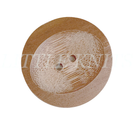 Kinki Amibari Deep Beige Bamboo Buttons (5 piece) 