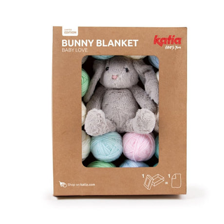 Katia Bunny Blanket Kit: 16 Balls and Soft Toy (Pattern Included)