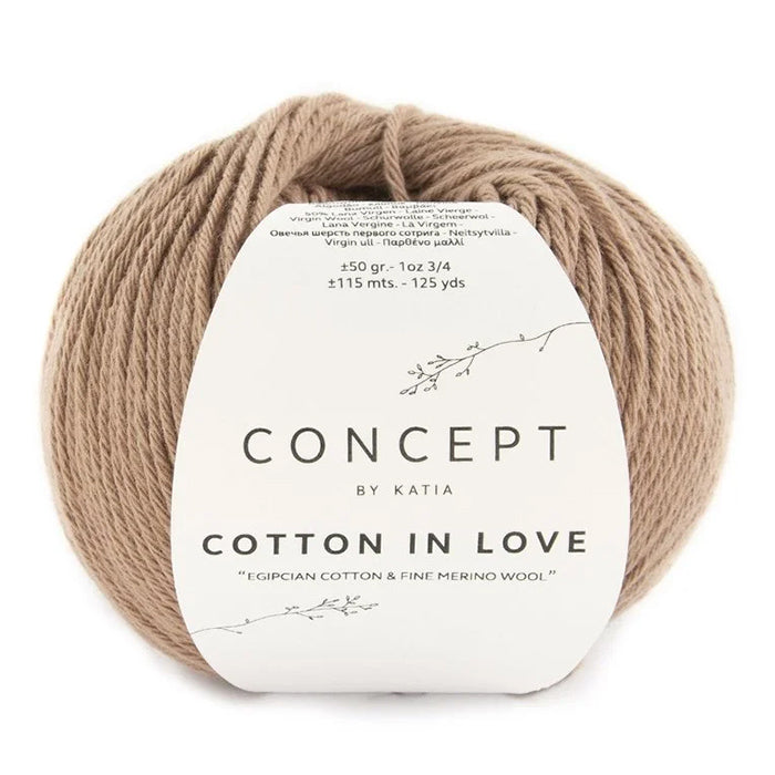 Katia Concept Cotton In Love - Beige Red (Color #56) Knitting and Crochet yarn on sale at Little Knits
