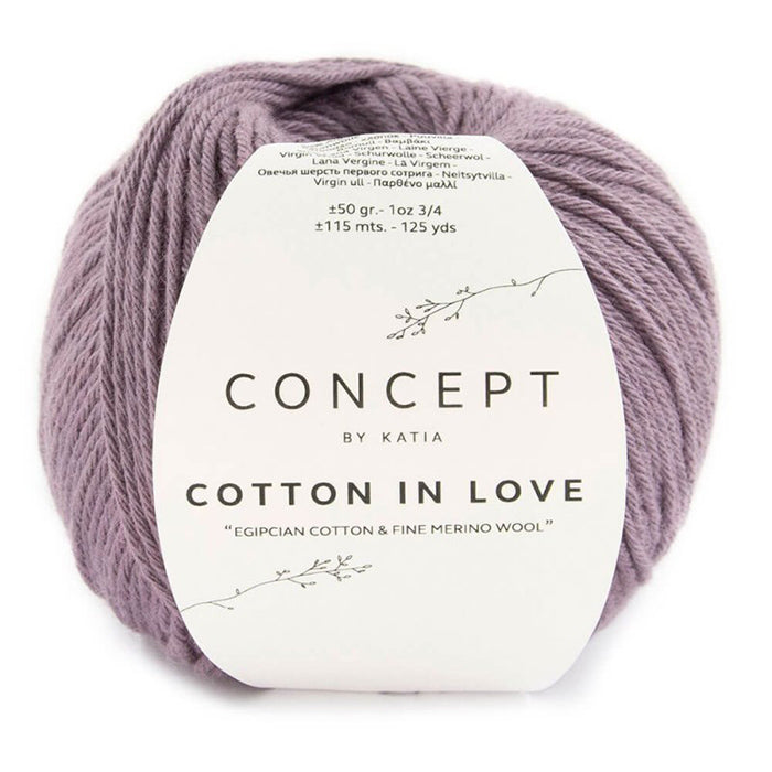 Katia Concept Cotton In Love - Aubergine (Color #54) Knitting and Crochet yarn on sale at Little Knits