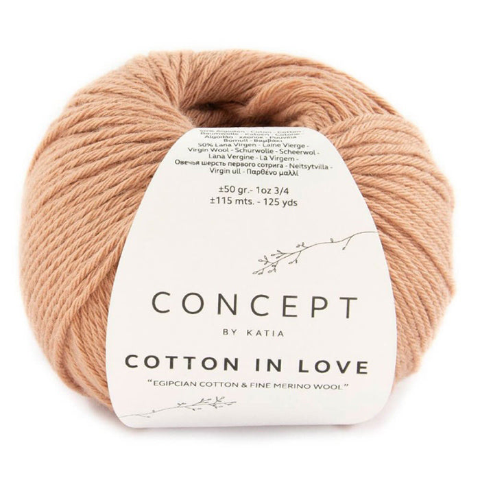 Katia Concept Cotton In Love - Coral (Color #55) Knitting and Crochet yarn on sale at Little Knits