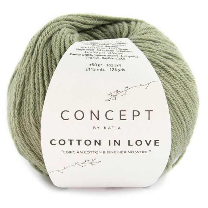 Katia Concept Cotton In Love - Pale Green (Color #59) Knitting and Crochet yarn on sale at Little Knits