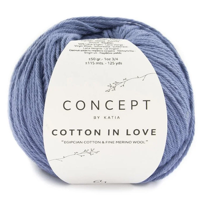 Katia Concept Cotton In Love - Jeans (Color #64) Knitting and Crochet yarn on sale at Little Knits