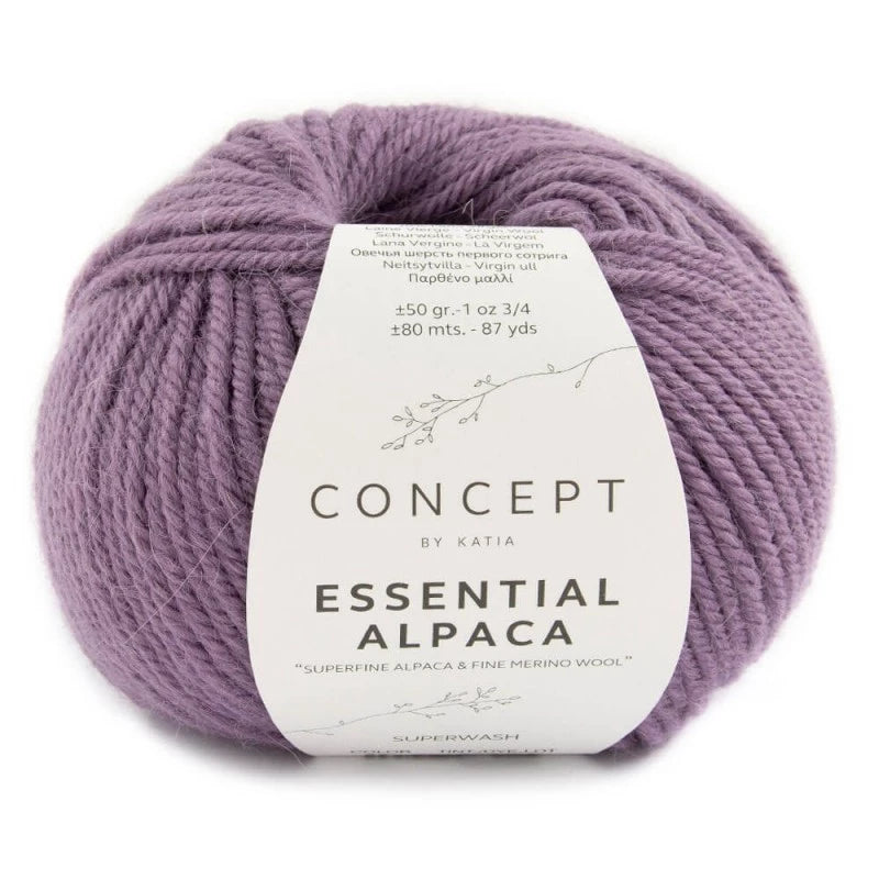 Katia Concept Essential Alpaca - Lilac (Color #77) Knitting and Crochet Yarn on sale at Little Knits