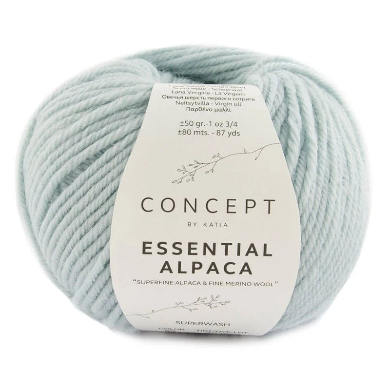 Katia Concept Essential Alpaca - Light Sky Blue (Color #86) Knitting and Crochet Yarn on sale at Little Knits