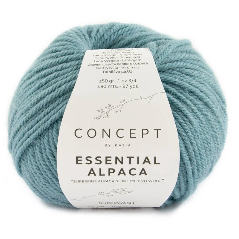 Katia Concept Essential Alpaca - Turquoise (Color #87) Knitting and Crochet Yarn on sale at Little Knits
