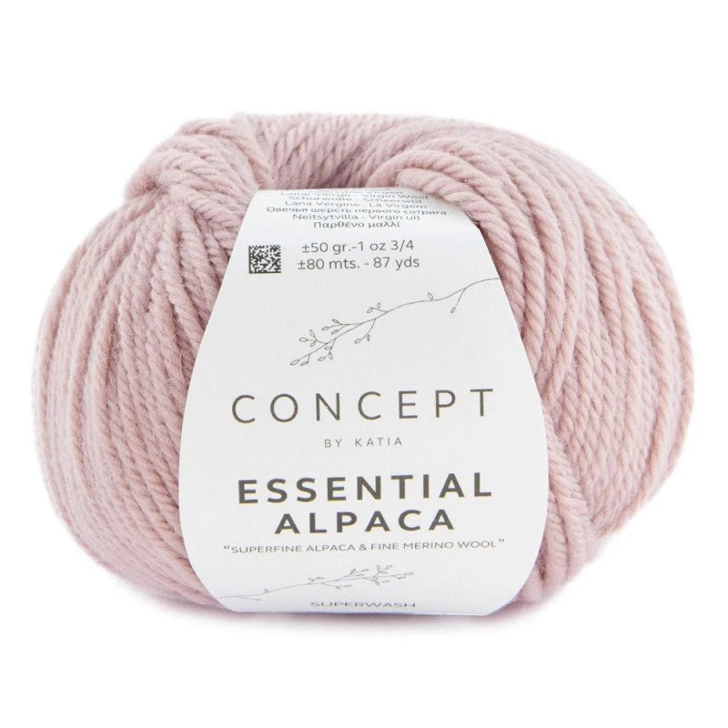 Katia Concept Essential Alpaca - Medium Rose (Color #91) Knitting and Crochet Yarn on sale at Little Knits