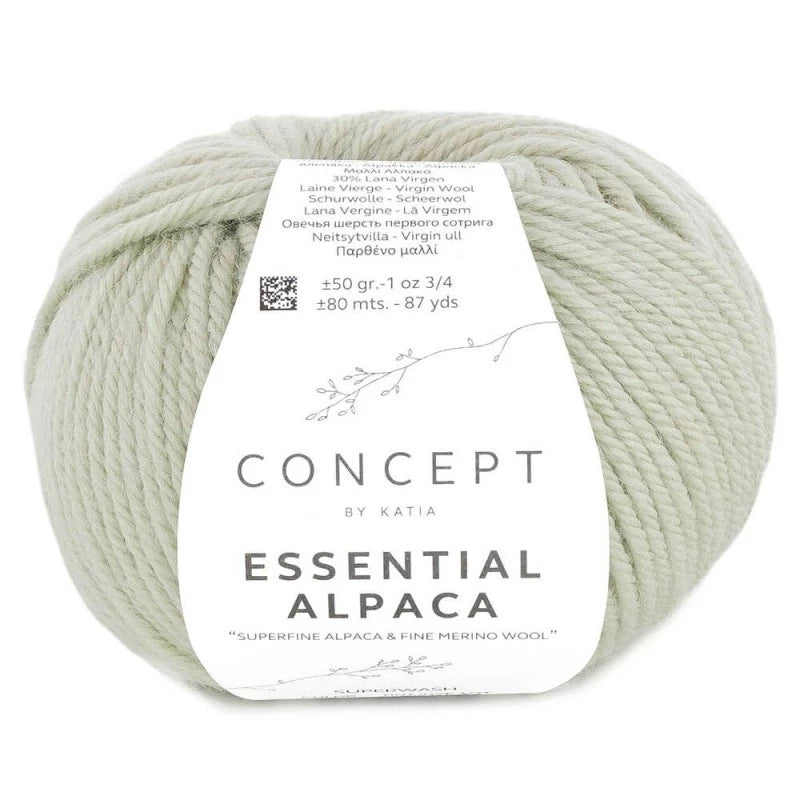 Katia Concept Essential Alpaca - Whitish Green (Color #96) Knitting and Crochet Yarn on sale at Little Knits